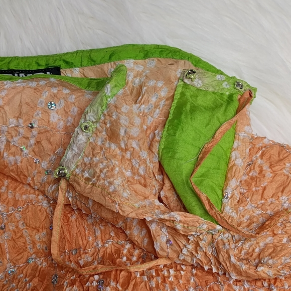 {Dimri} 100% Silk Boho Skirt - Picture 4 of 5